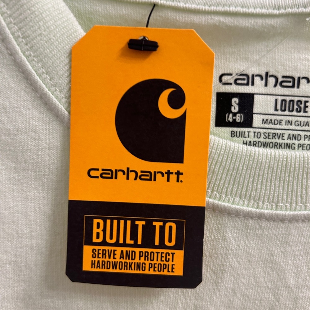 CARHARTT WOMENS LONG SLEEVE TEE XL GREEN - Picture 6 of 10